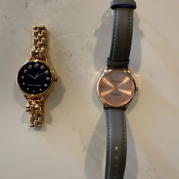 Marc Jacobs Gold and Black Women's Watch and Monroe women’s watch - Picture 1 of 1